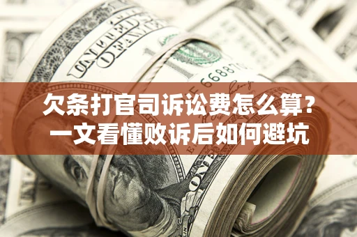 北京欠条打官司诉讼费怎么算？一文看懂败诉后如何避坑
